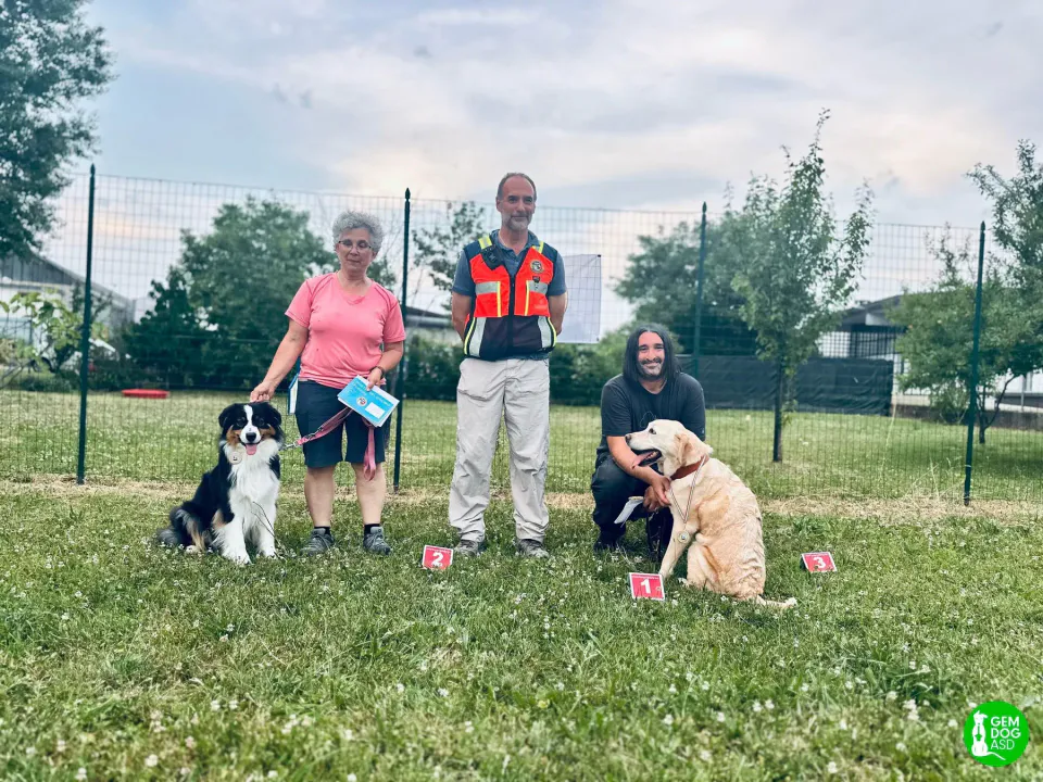 Foto GEM DOG A.S.D.: podio, Gara interregionale di mantrailing FISC, Leproso, 14 giugno 2025, foto 2 di 15