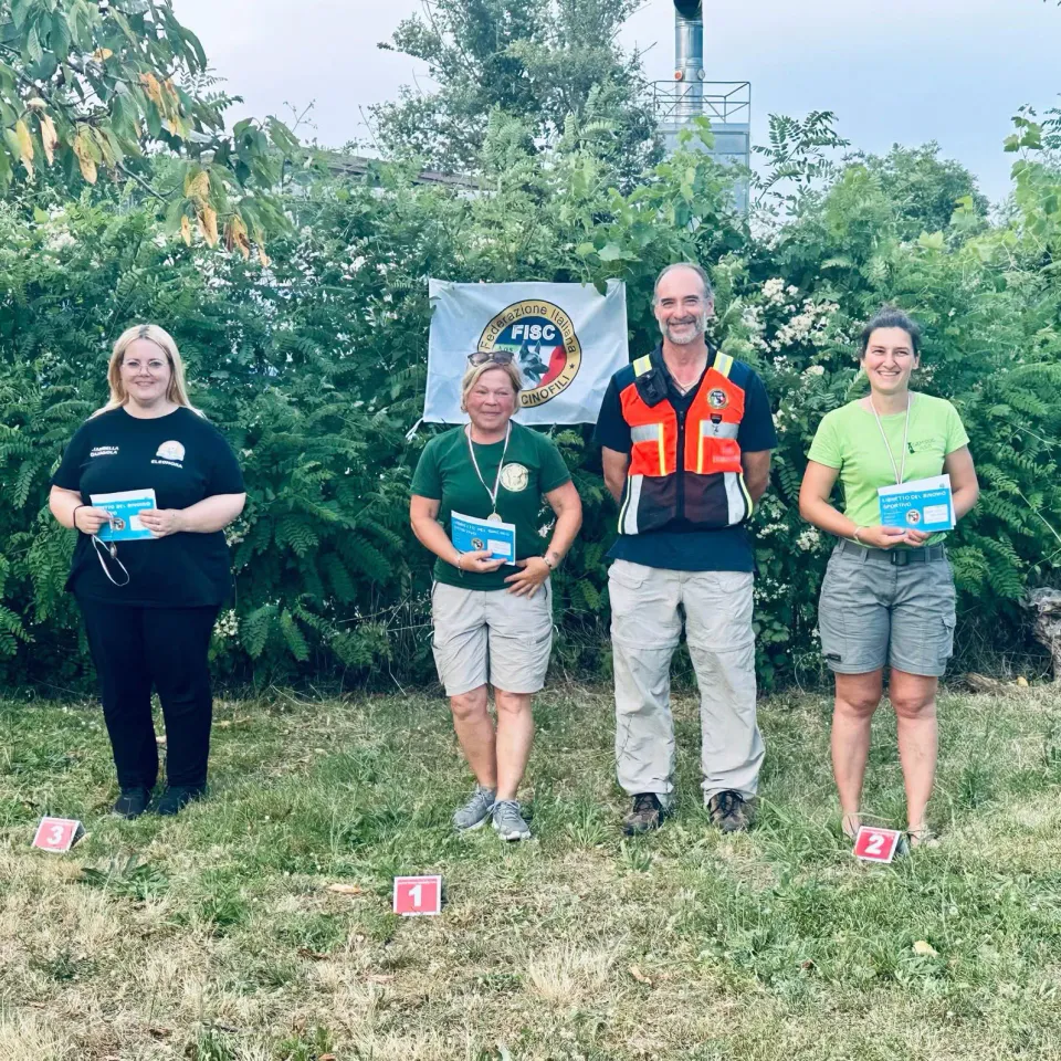 Foto GEM DOG A.S.D.: podio, Gara interregionale di mantrailing FISC, Leproso, 14 giugno 2025, foto 14 di 15