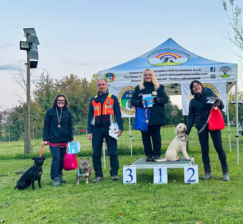 Foto GEM DOG A.S.D.: podio, Gara interregionale di mantrailing FISC, Casier, 5 ottobre 2025, foto 2 di 4